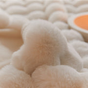 Bubble-Texture Fleece Throw Blanket — styled in a complete room vignette