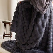 Close-up of material and construction detail — Sculpted Bubble-Pile Plush Throw