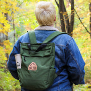 Recycled-Fabric Convertible Tote Backpack