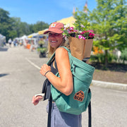 Recycled-Fabric Convertible Tote Backpack