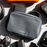 Water-Resistant Grid-Weave Zip Pouch