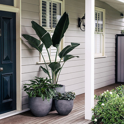 Egg-Shape Fiberglass Tub Planter