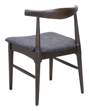 Elbow-Back Upholstered Dining Chair Set styled in an outdoor dining setting
