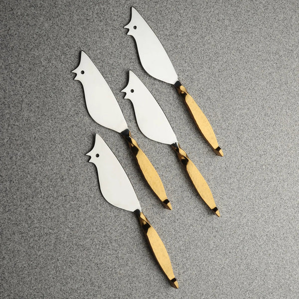 Mouse-Form Gold-Handle Cheese Knife Set — alternate view or variant option