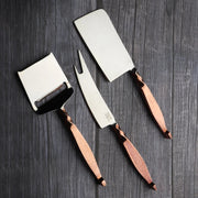 Hammered Copper-Handle Cheese Knife Set
