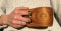 Carved Teak Wood Kuksa Mug — Hand-shaped teak kuksa mug with twin finger-grip and natural oil finish