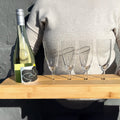 Bamboo Wine Bottle Serving Caddy
