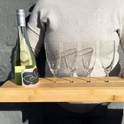 Bamboo Wine Bottle Serving Caddy