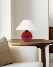 Glossy Ceramic Globe Table Lamp — packaging and unboxing view