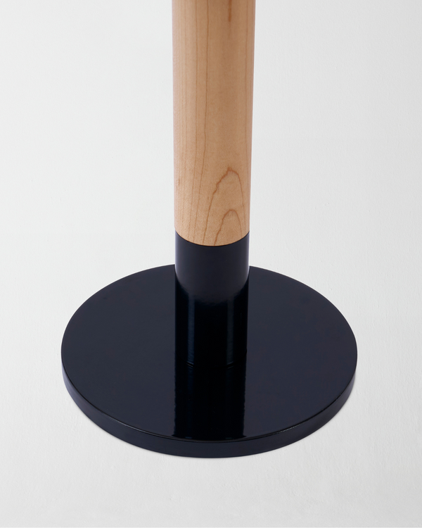 Linen Shade Wood-Stem Table Lamp
