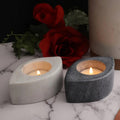 Carved Marble Tea Light Holder Set