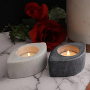 Carved Marble Tea Light Holder Set