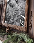 Hand-Pressed Knotted Pine Tree Ring Print — Hand-pressed tree ring print from fallen Utah knotted pine, artist-signed
