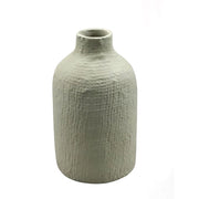 Textured Off-White Aluminum Vase