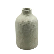 Textured Off-White Aluminum Vase