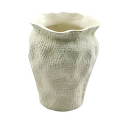 Textured Off-White Aluminum Vase