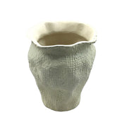 Textured Off-White Aluminum Vase