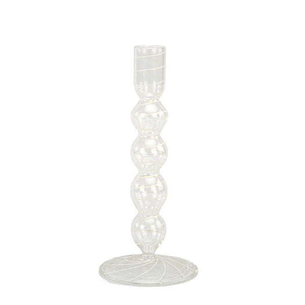 Etched Borosilicate Glass Bud Vases, Set of 3