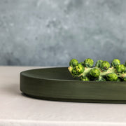 Micro Terrazzo Concrete Oval Platter — styled in a complete room vignette