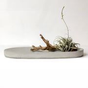 Micro Terrazzo Concrete Oval Platter — Low-profile cast concrete platter in five micro terrazzo colorways for tabletop use