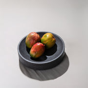 Micro Terrazzo Concrete Round Platter — back and side profile detail