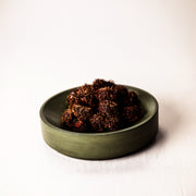 Micro Terrazzo Concrete Round Platter — styled in a complete room vignette
