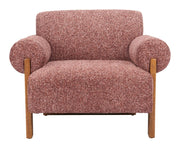 Close-up of material and construction detail — Copper Boucle Barrel Accent Chair