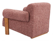 Copper Boucle Barrel Accent Chair — scale reference and proportion detail