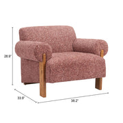 Copper Boucle Barrel Accent Chair — packaging and unboxing view