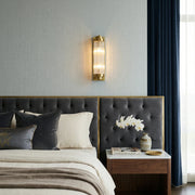 Ribbed Glass Column Wall Sconce
