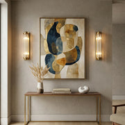 Ribbed Glass Column Wall Sconce