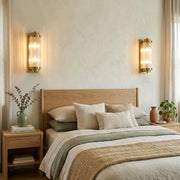 Ribbed Glass Column Wall Sconce