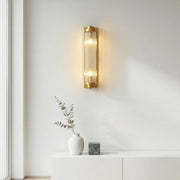 Ribbed Glass Column Wall Sconce
