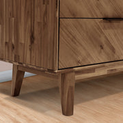 Mid-Century Wood-Grain Six-Drawer Dresser — packaging and unboxing view