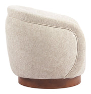 Close-up of material and construction detail — Textured Weave Swivel Club Chair