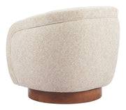 Textured Weave Swivel Club Chair — scale reference and proportion detail