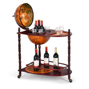 Vintage Globe Rolling Wine Bar Cart