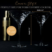Vortex Crystal Martini Glasses – Set of 2 Luxury Stemware – cocktail glasses (view 5) | Roost & Roam
