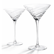 Vortex Crystal Martini Glasses – Set of 2 Luxury Stemware – cocktail glasses | Roost & Roam