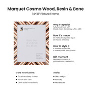 Chevron Resin Inlay Picture Frame Set