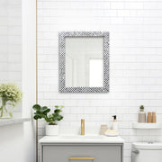Checkered Bone Inlay Wall Mirror
