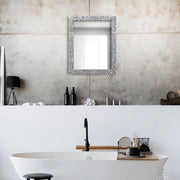 Checkered Bone Inlay Wall Mirror