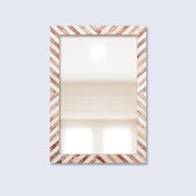Chevron Bone Inlay Wall Mirror