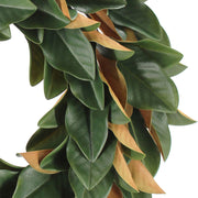 Faux Green Magnolia Leaf Wreath