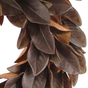 Faux Brown Magnolia Leaf Wreath 30 in