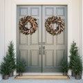 Faux Brown Magnolia Leaf Wreath 30 in