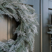 Flocked Cedar Wreath, 30 in