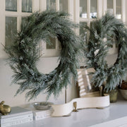 Flocked Cedar Wreath, 30 in