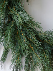 Faux Evergreen Cedar Wreath, 30 in