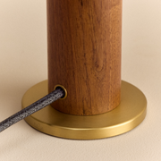 Walnut Knuckle Table Lamp with Sphere IV LED Bulb